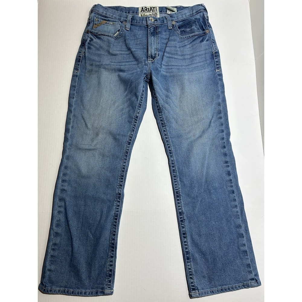 Ariat Men's M5 Slim Straight Jeans Size 28x32 Western Denim Distressed Cowboy
